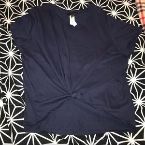 Navy Blue Tied T-Shirt